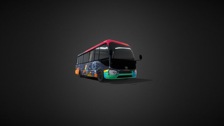 Toyota Coaster - Ayaz 3D Model