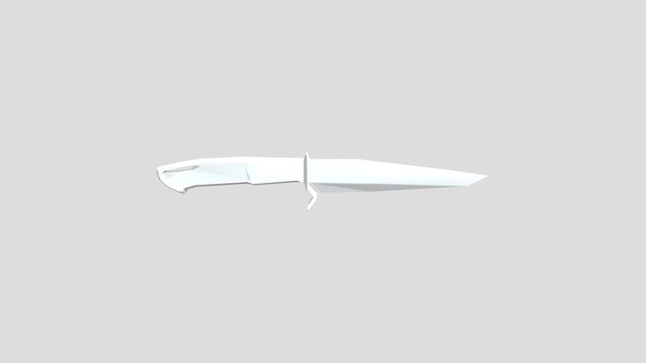 Untextured | Low Poly Knife 2 3D Model
