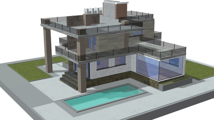 Modern luxury villa house building home