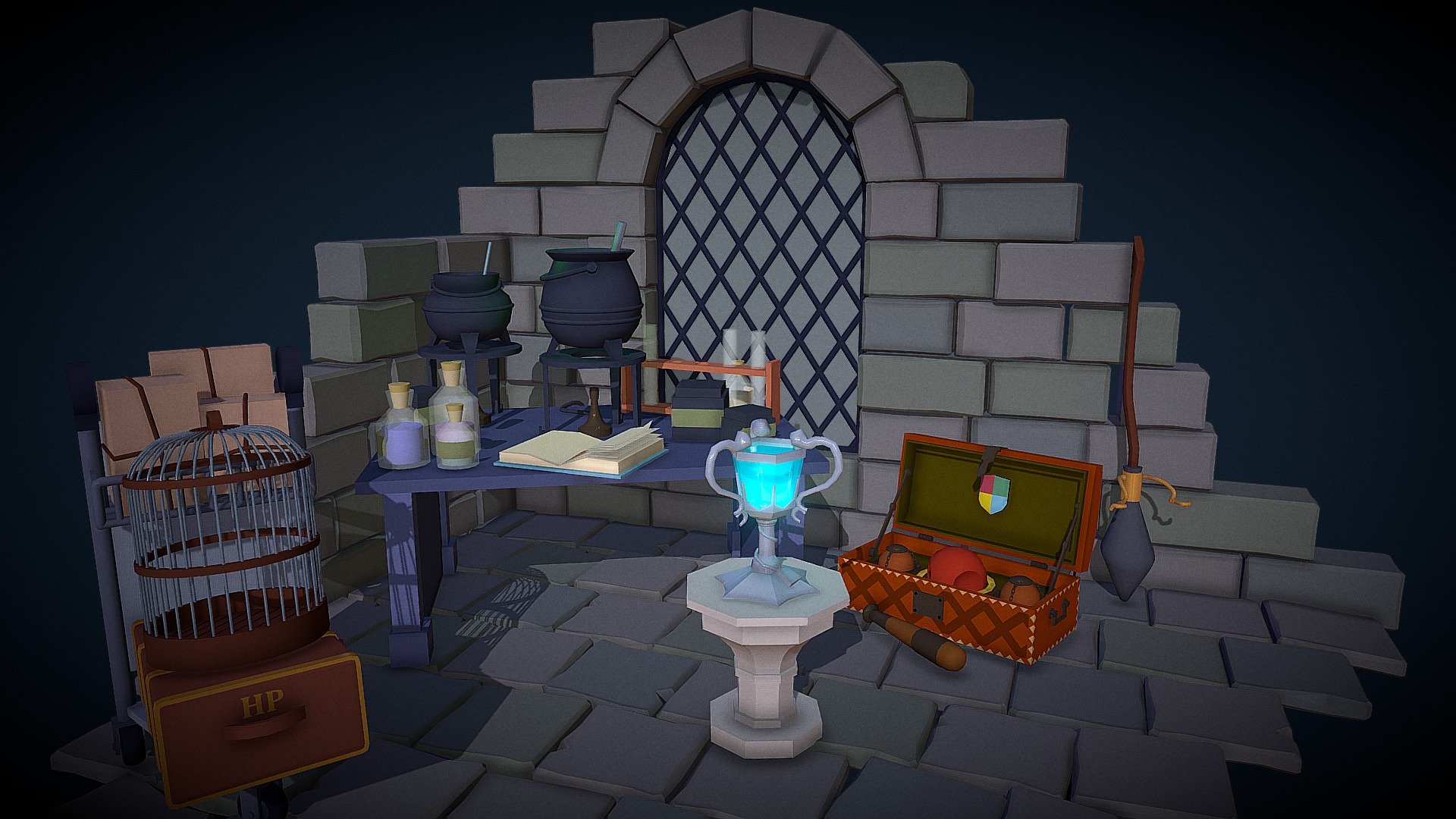 Harry Potter corner Download Free 3D model by Kate Abaeva (kate.petris) [16e08e2] Sketchfab