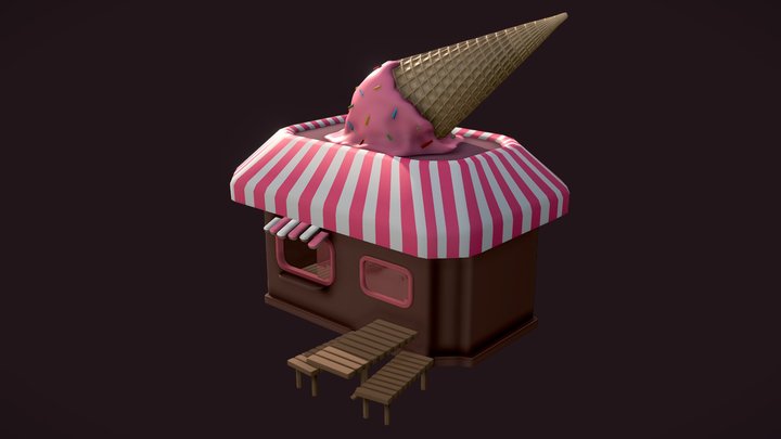 Ice cream shop 3D Model