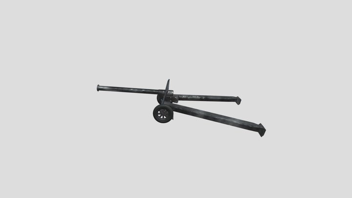 Low Poly Pak-Gun 3D Model