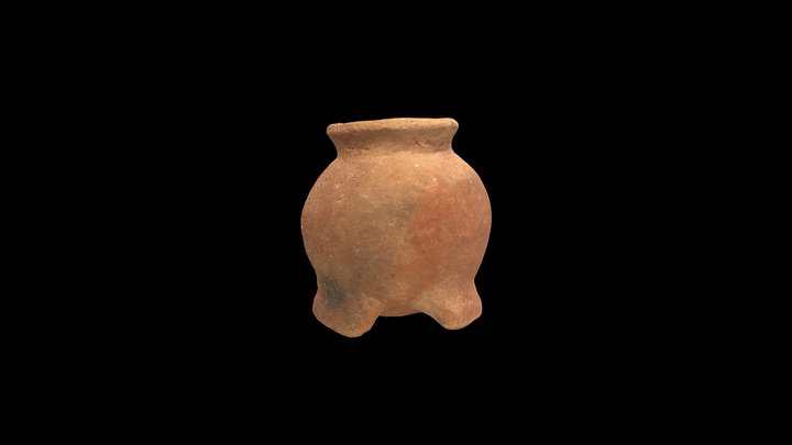 Small Ceramic Footed Vessel 3D Model