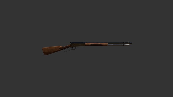 Lever Action Rifle 3D Model