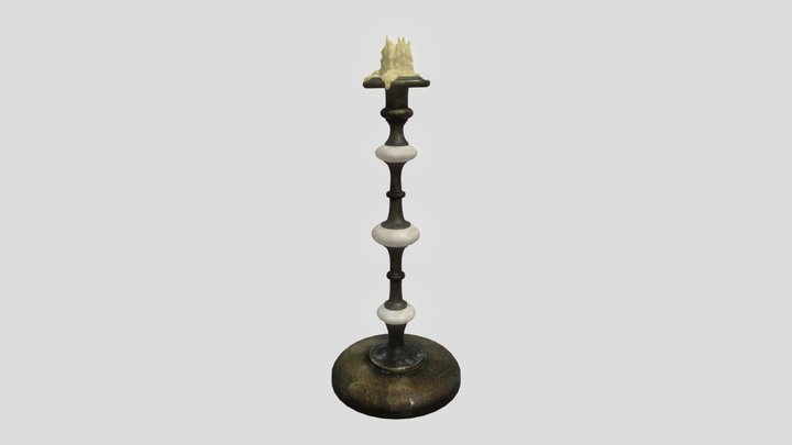 Antique Candle Holder 3D Model