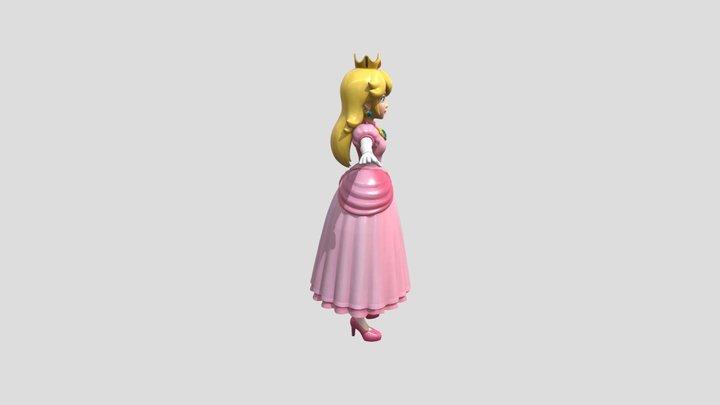 Princess Peach (Mario) T-Pose 3D Model