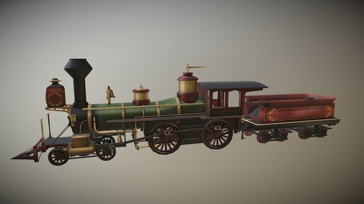 Locomotive American LVL 2 Time to Railroads 3D Model