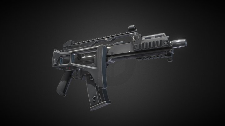 G36C Folded Stock 3D Model