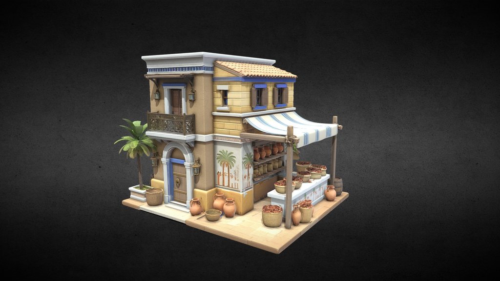 Stylized Market Building – Tier I