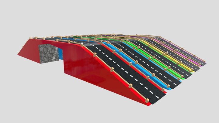 Tunnel Road Game Ready Farming Simulator22 3D Model
