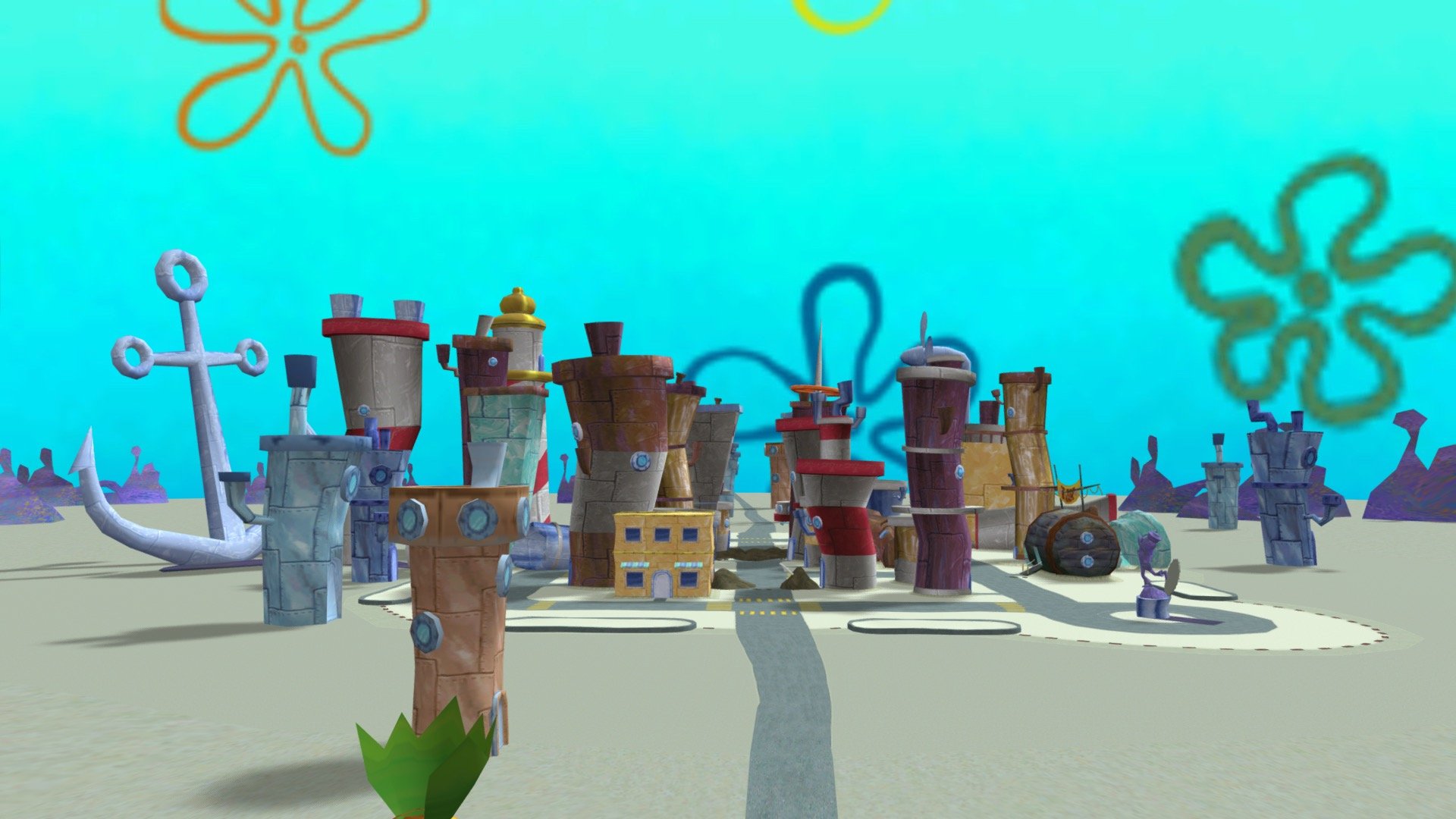 SbfbbDowntown Bikini bottom Download Free 3D model by SMF Friends
