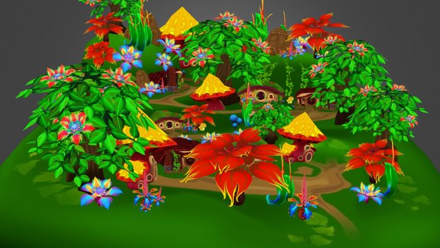 Hobbit Village 3D Model