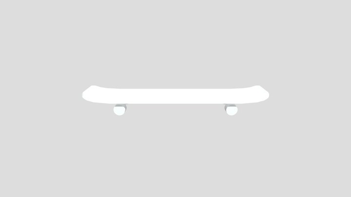 Low-Poly Skateboard 3D Model