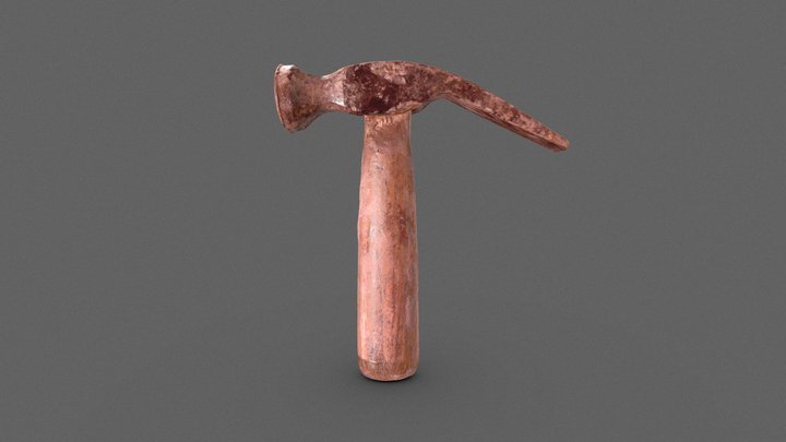 Rusty Hammer (High-Poly) (№.2) 3D Model