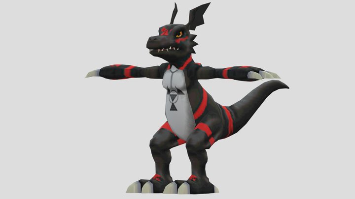 Black Guilmon - Digimon Rumble Arena 2 – Modelo 3D gratuito STL