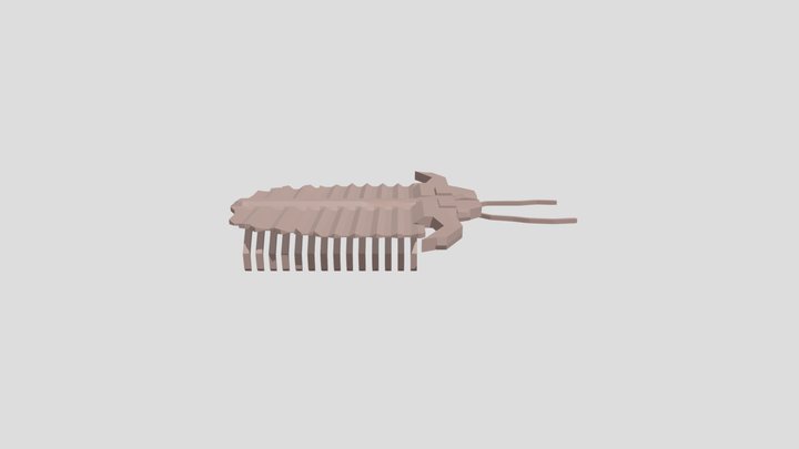 Lowpoly trilobite untextured