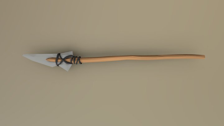 Low-Poly Spear 3D Model