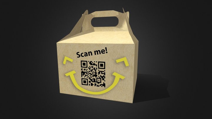 Meal Box - AR Example for packaging 3D Model