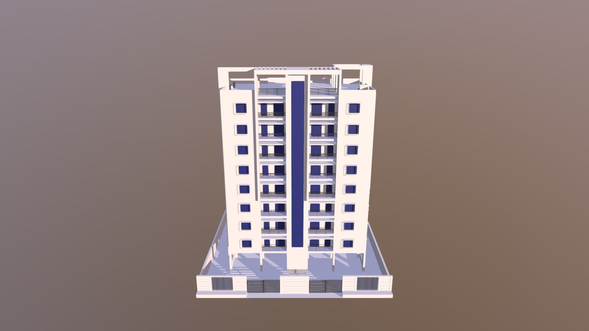 Apartment Building - 3D Model