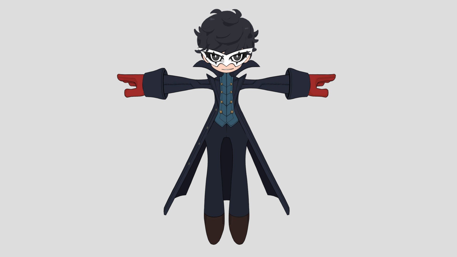 Joker (persona 5 Tactica) - Download Free 3d Model By 雨宮レン 