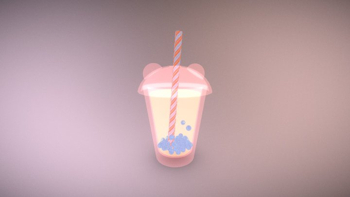 Bubble Tea Cartoon 3D Model