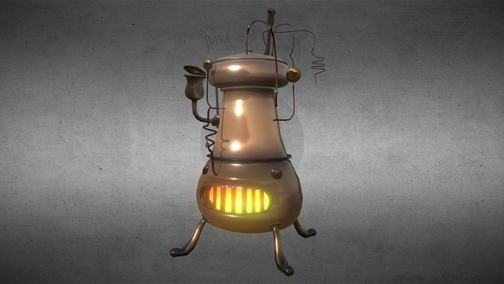 Game Asset: Steampunk Furnace 3D Model