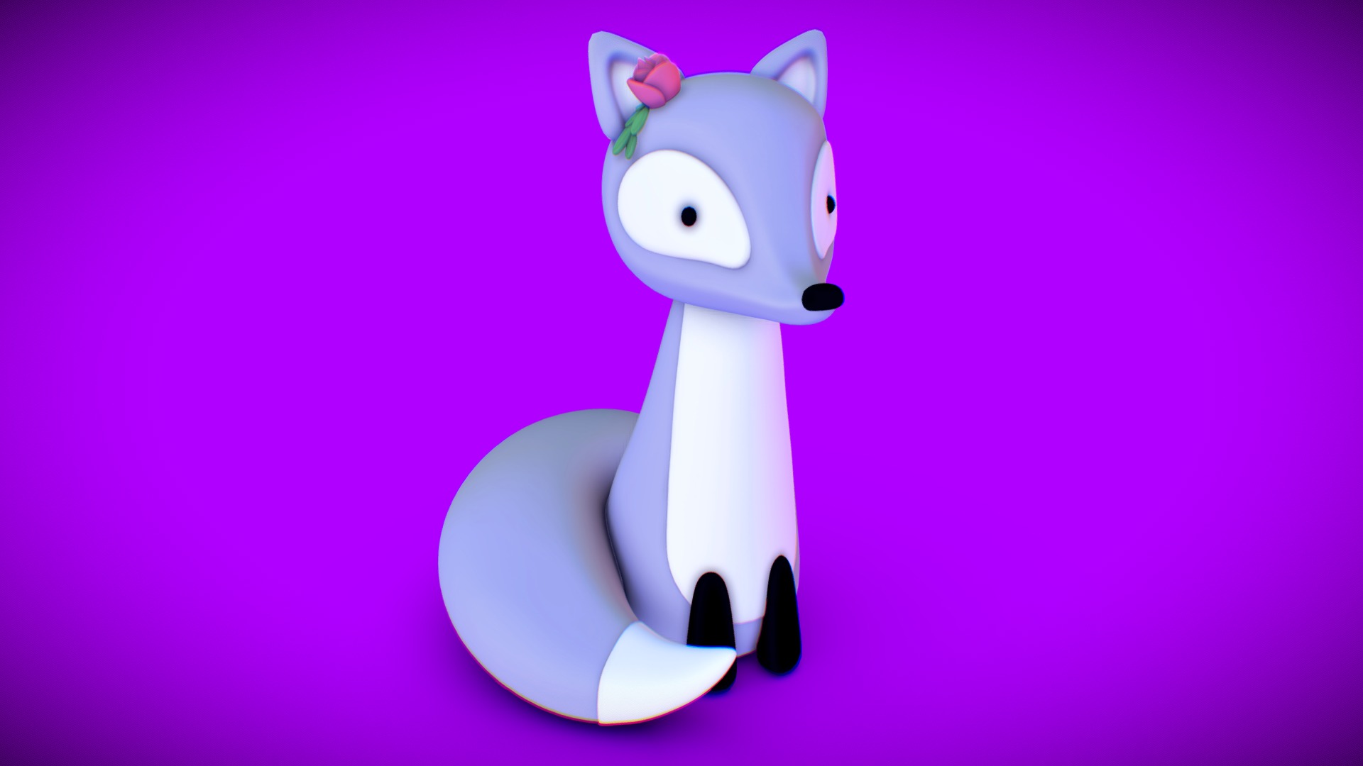 3D model #3December #Day13 The Smug Fox - This is a 3D model of the #3December #Day13 The Smug Fox. The 3D model is about a white toy horse.