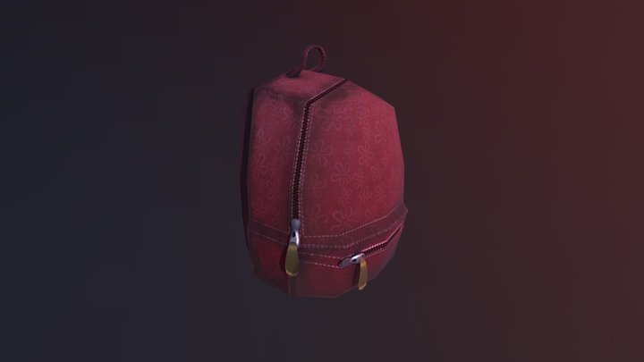 Red Sponge Backpack 3D Model