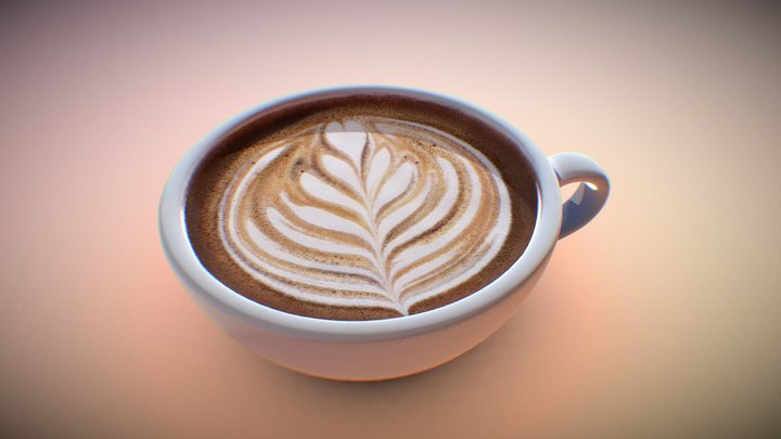 Latte 3D Model