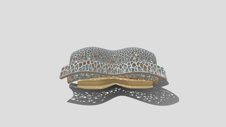 Stage 3 burning man 2020, waves on land temple 3D Model