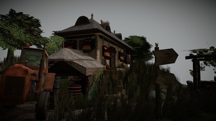 DAE Diorama -Grandma's house 3D Model