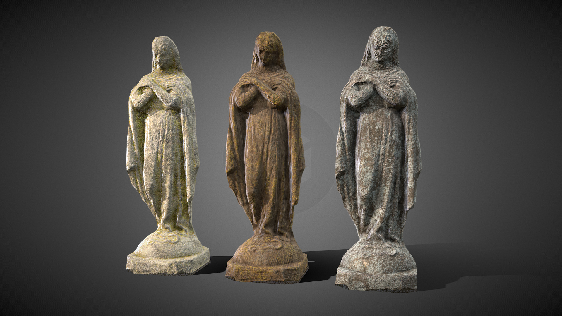 3D model Statue – 3 variations - This is a 3D model of the Statue - 3 variations. The 3D model is about a few ancient statues.