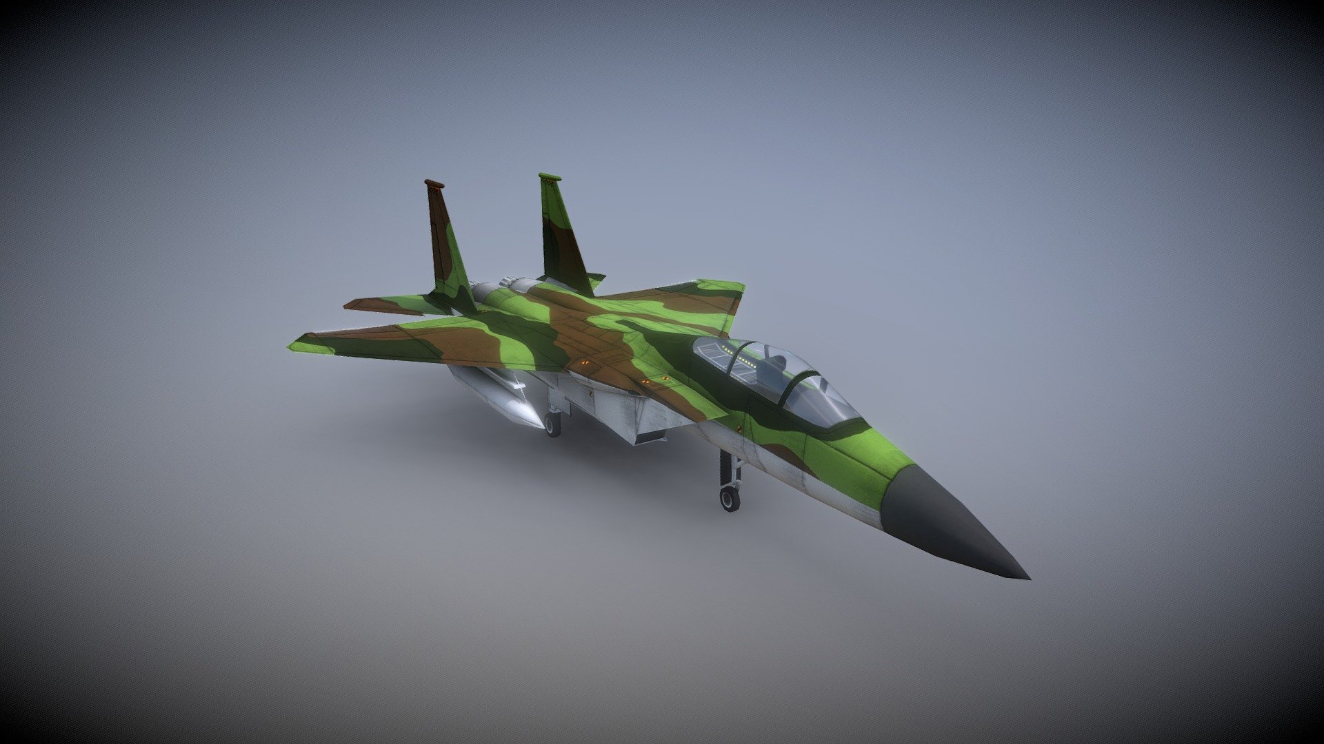 F 15 C 'Jungle Camo' - Download Free 3D model by Usman Zia (@Uxxman ...