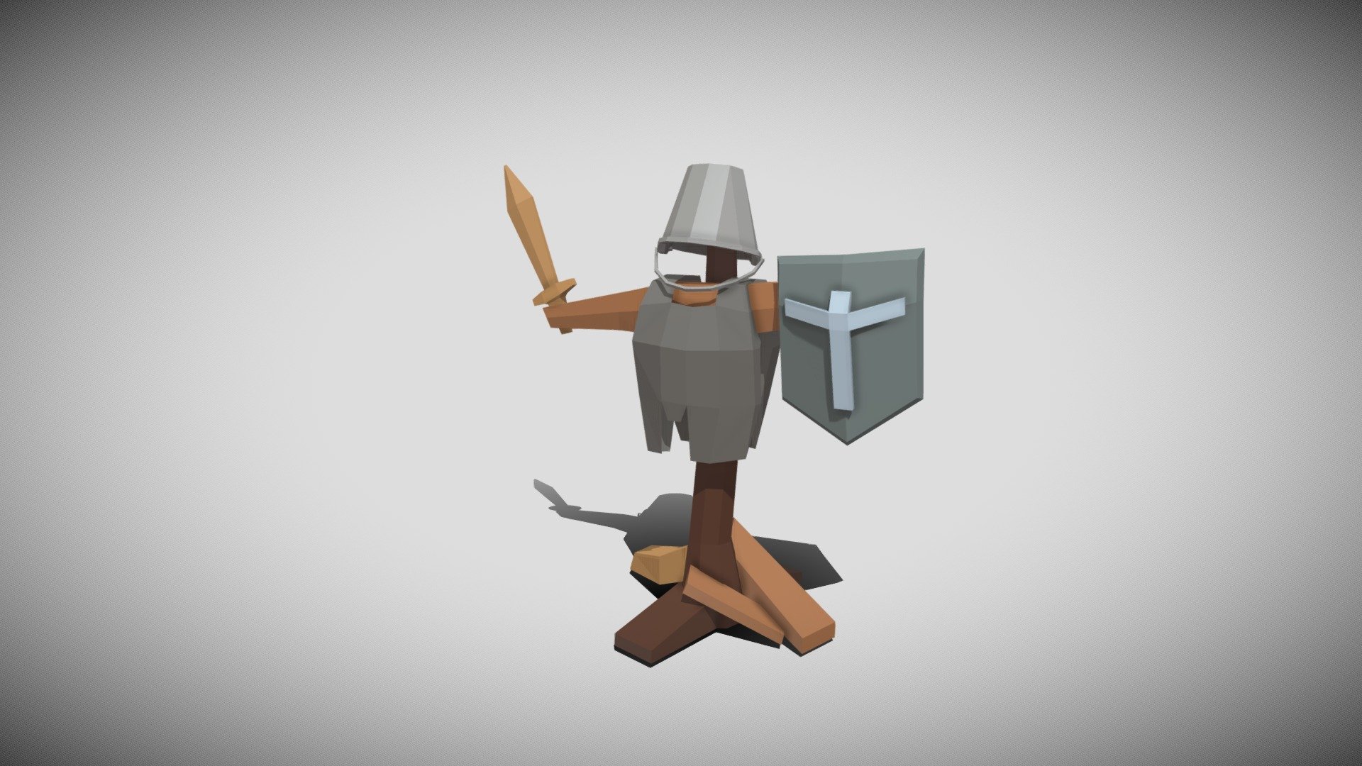 Lowpoly Training Dummy 3D model by iltaen [16f4548] Sketchfab