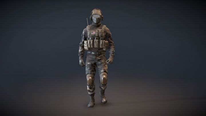 MetaHuman soldier: fully rigged and combat-ready 3D Model