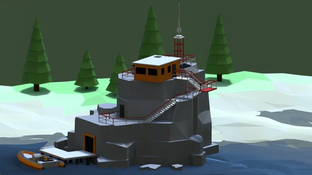 Lake Post 3D Model