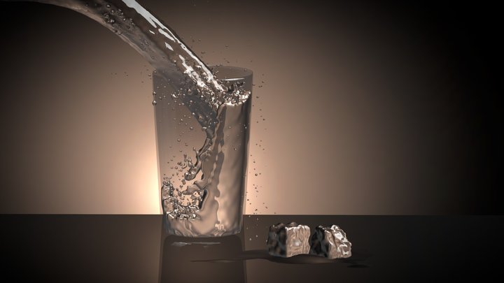 Glass of Water 2 3D Model