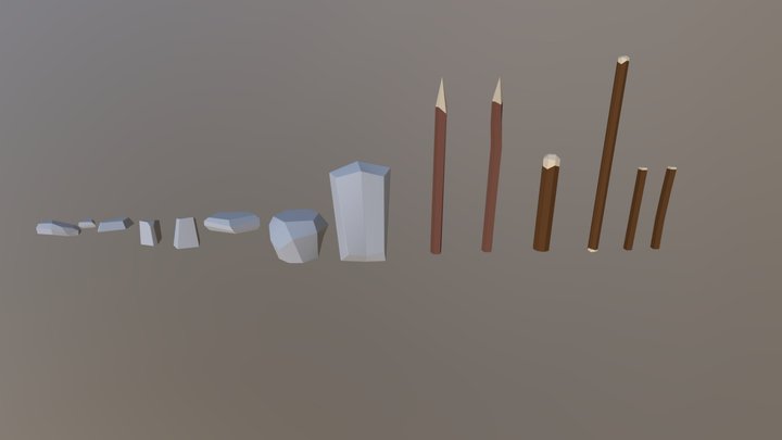 Stone And Wood 3D Model