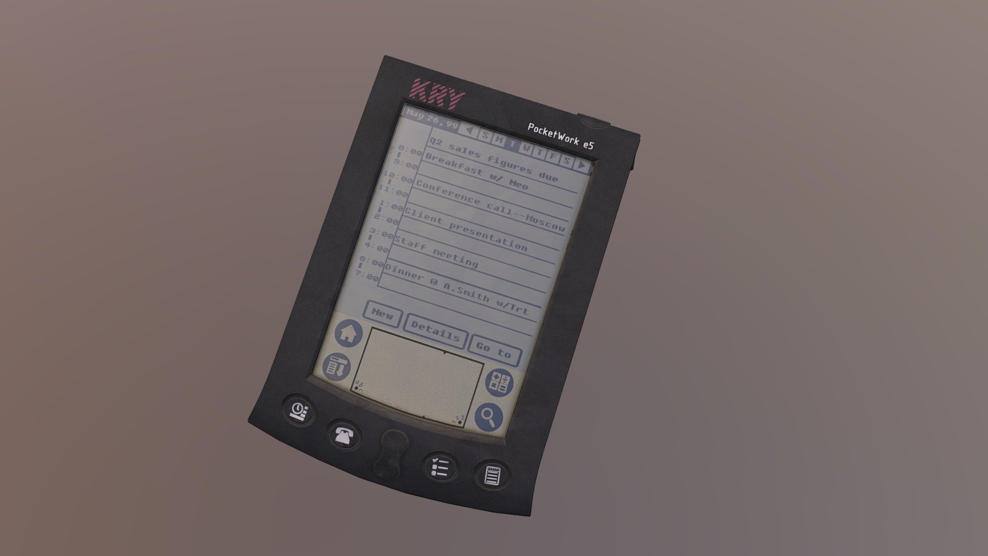 Old PDA (1990s) 3D model by kryckeinc [16f7cdc] Sketchfab