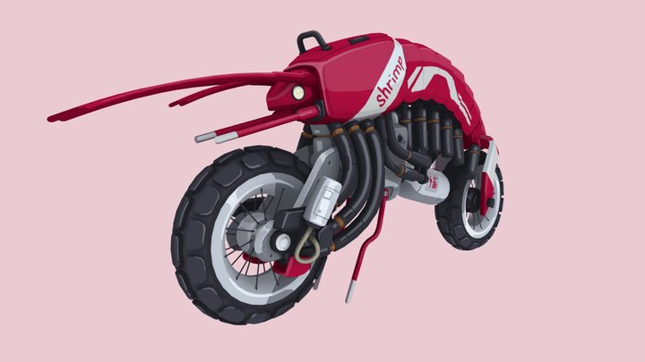 Shrimp Motorcycle 3D Model