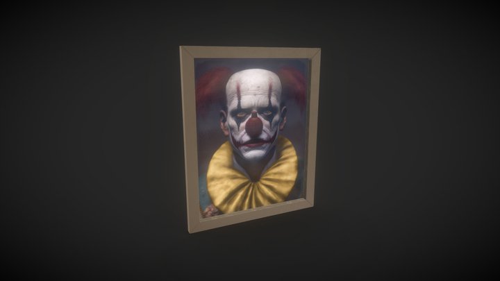 Tragic Clown Frame 3D Model