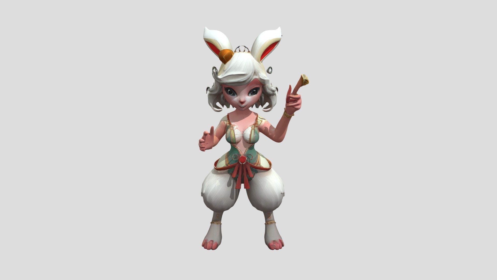 anthropomorphic rabbit character - Download Free 3D model by klrxyz ...