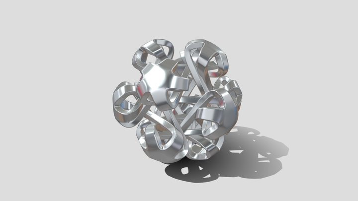 Icosahedral Abstract Figure 3D Model