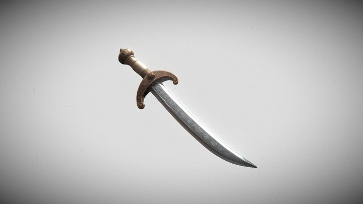 Traditional Kurdish Sword 2 3D Model