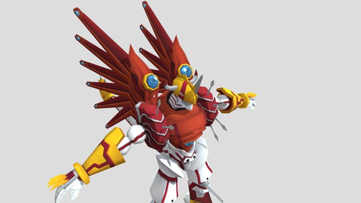 Digimon Masters - Shine Greymon 3D Model