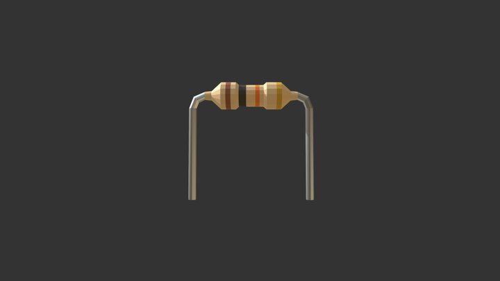 10K Ohm Resistor 3D Model