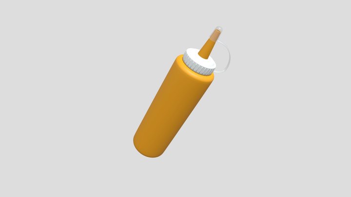 Ketchup Bottle 3D Model