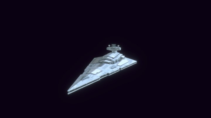 Imperial Star Destroyer Blockbench Model 3D Model