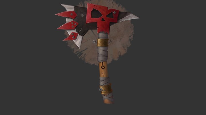 Orc axe 3D Model