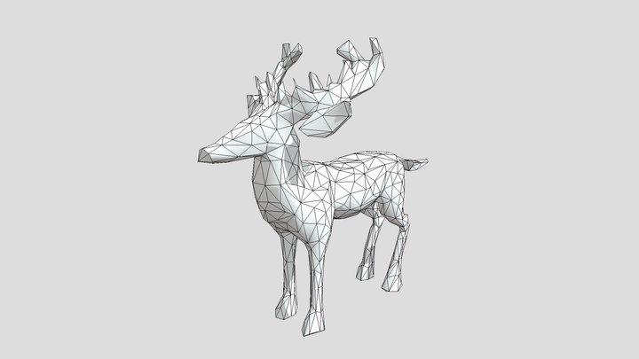Deer Low Poly 3D Model